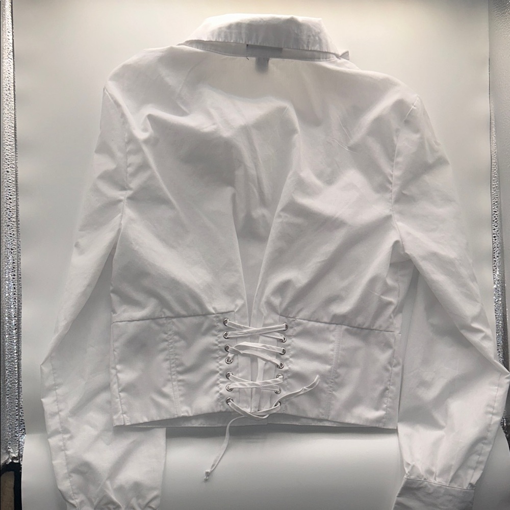 J for Justify Crisp White Button-Down Shirt - Picture 5 of 13